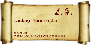 Laskay Henrietta névjegykártya