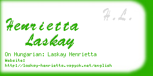 henrietta laskay business card